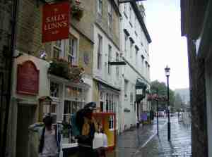 We traveled down to Bath (Persuasion) and had a cream tea at Sally Lunn's.  There has been a tea house on the site since the 18th century.
